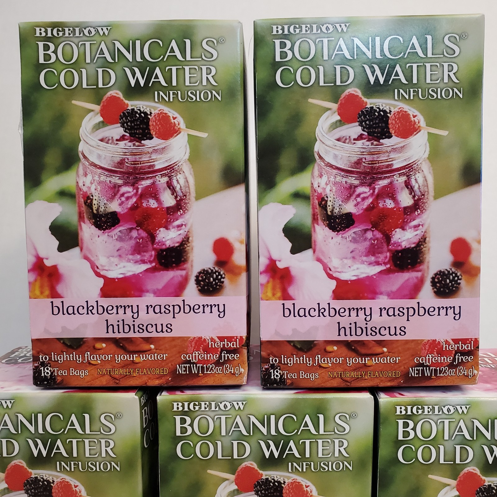 5x Bigelow Botanicals Cold Water Infusion BLACKBERRY RASPBERRY HIBISCUS Herbal