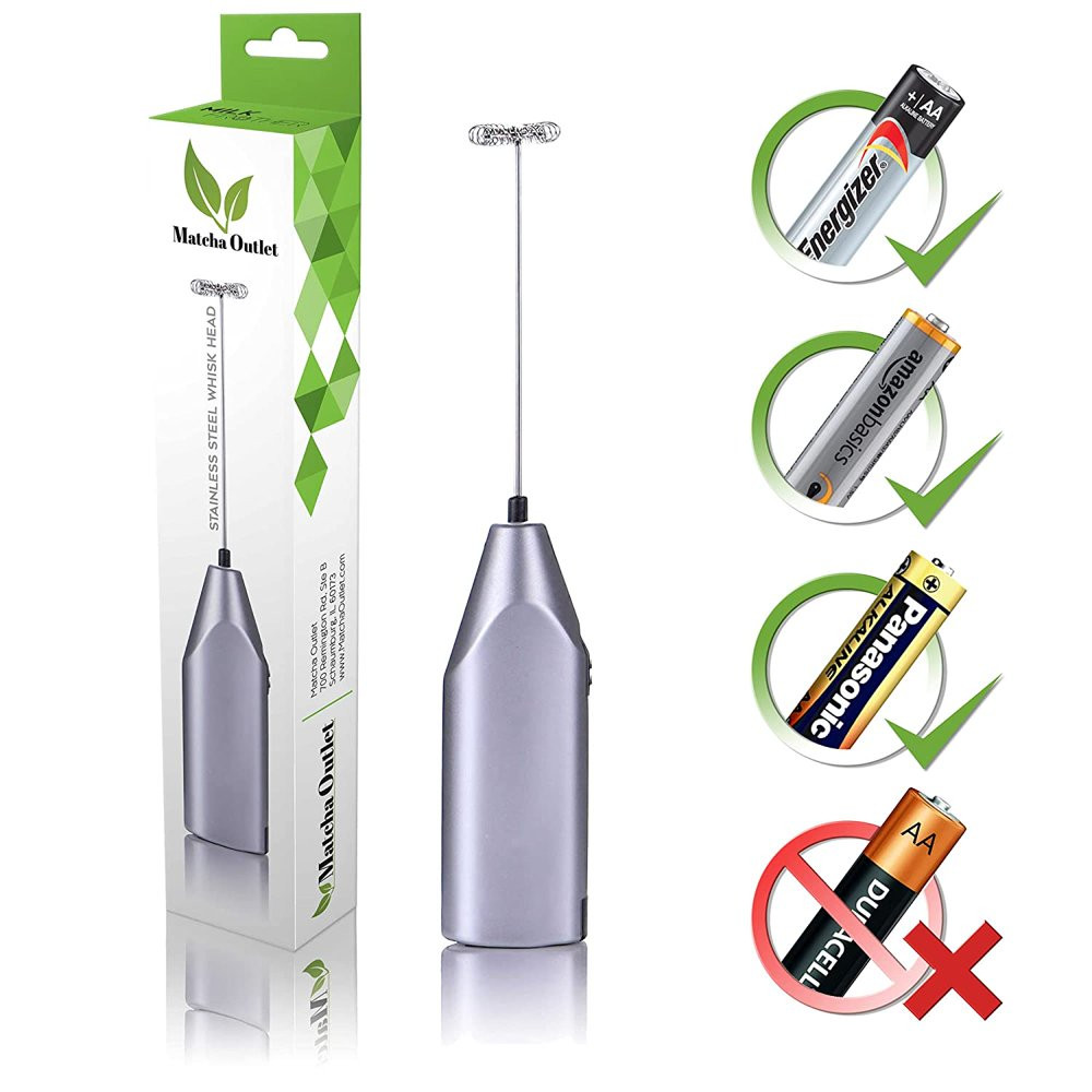 Starter Matcha 4 Items Set Pure Starter Matcha 12Oz – Wooden Spoon – Electric Fr
