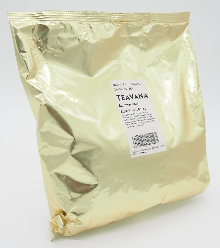TEAVANA Original SAMURAI CHAI Bagged Tea Green Mate Rooibos 2lb FACTORY SEALED