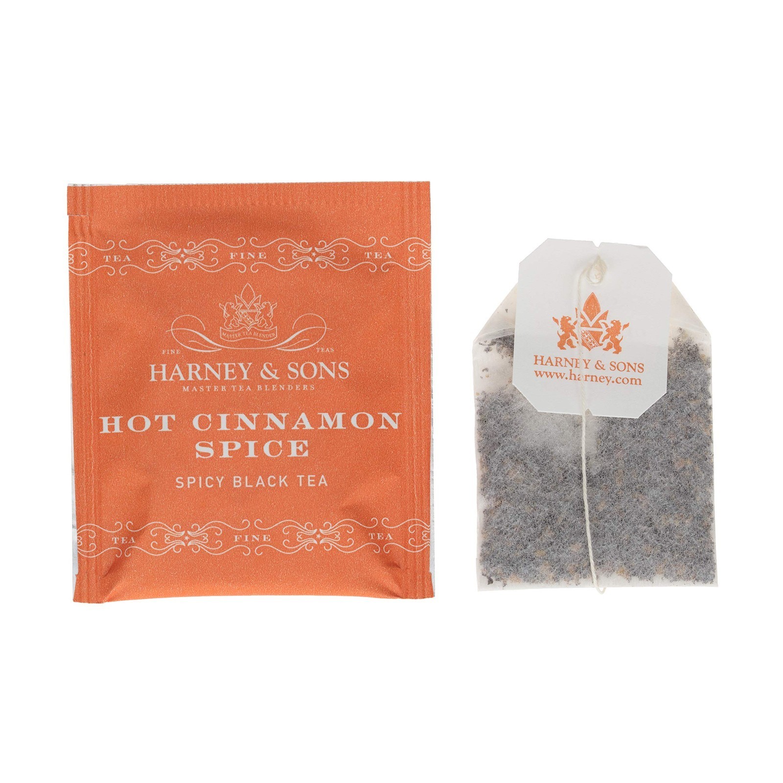 Harney & Sons Spicy Black Tea, Hot Cinnamon Spice, 50 Tea Bags, 3.17 oz (90 g)