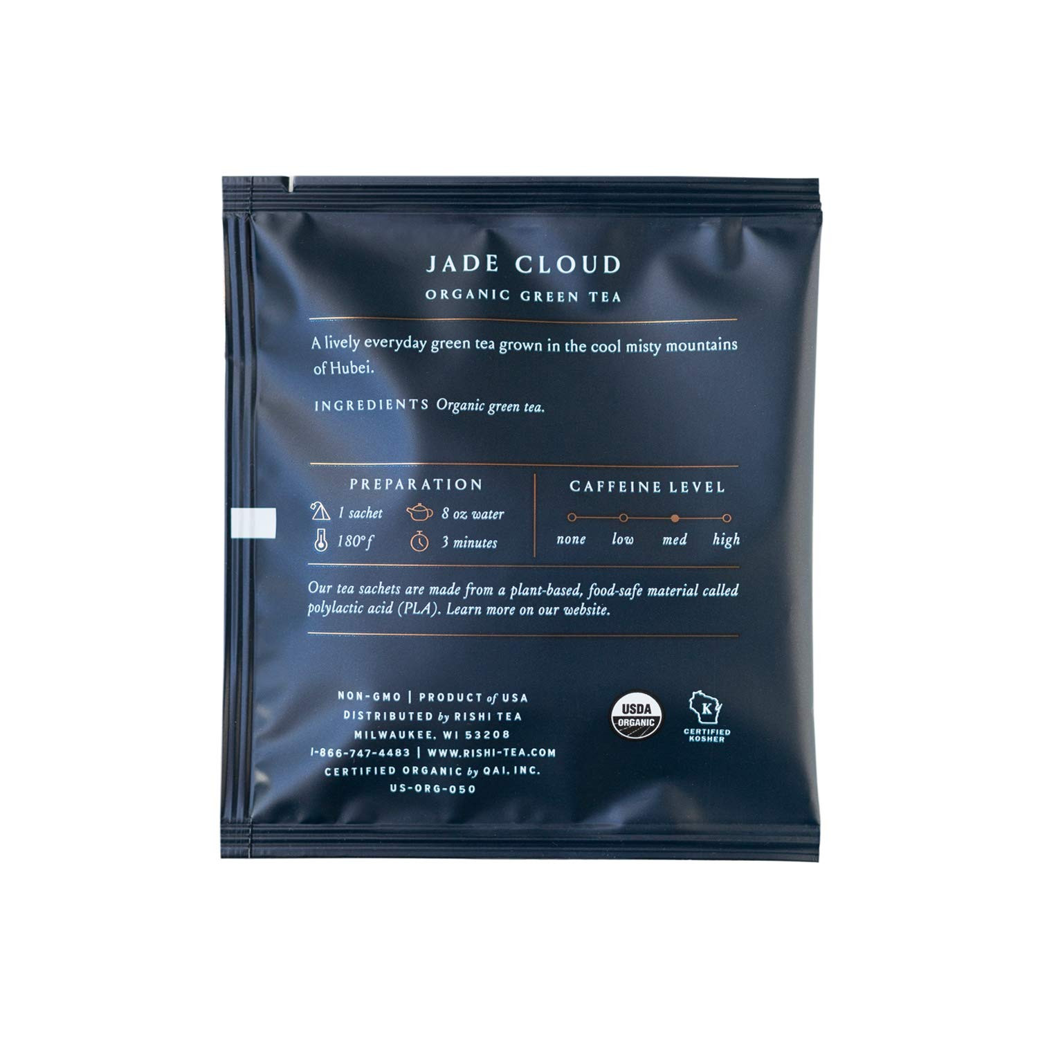 Rishi Tea Jade Cloud Chinese Green Tea – Organic, Caffeinated Sachet Bags with N