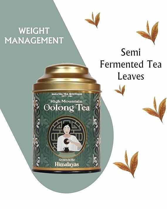 SAN-CHA Tea Boutique, Oolong Tea, 50 Gram Whole Leaf Oolong Tea | Himalayas