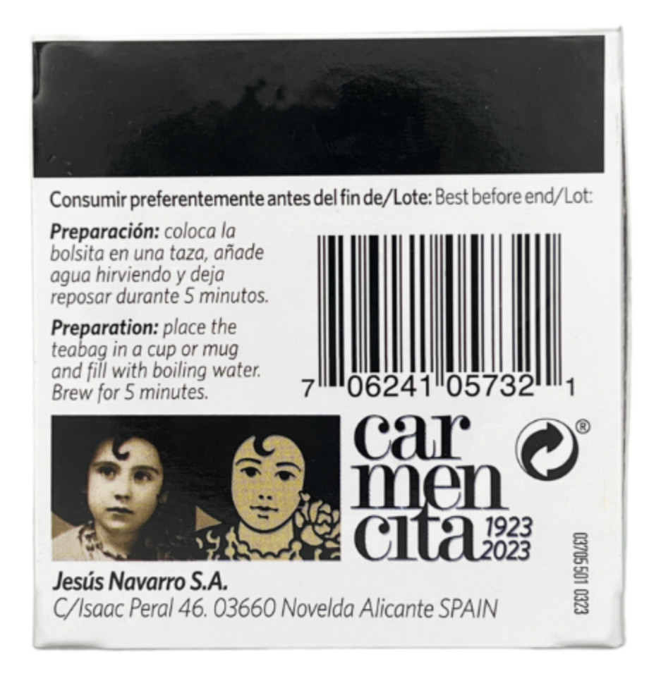 Carmencita Peppermint Tea .53 oz 10 Bags