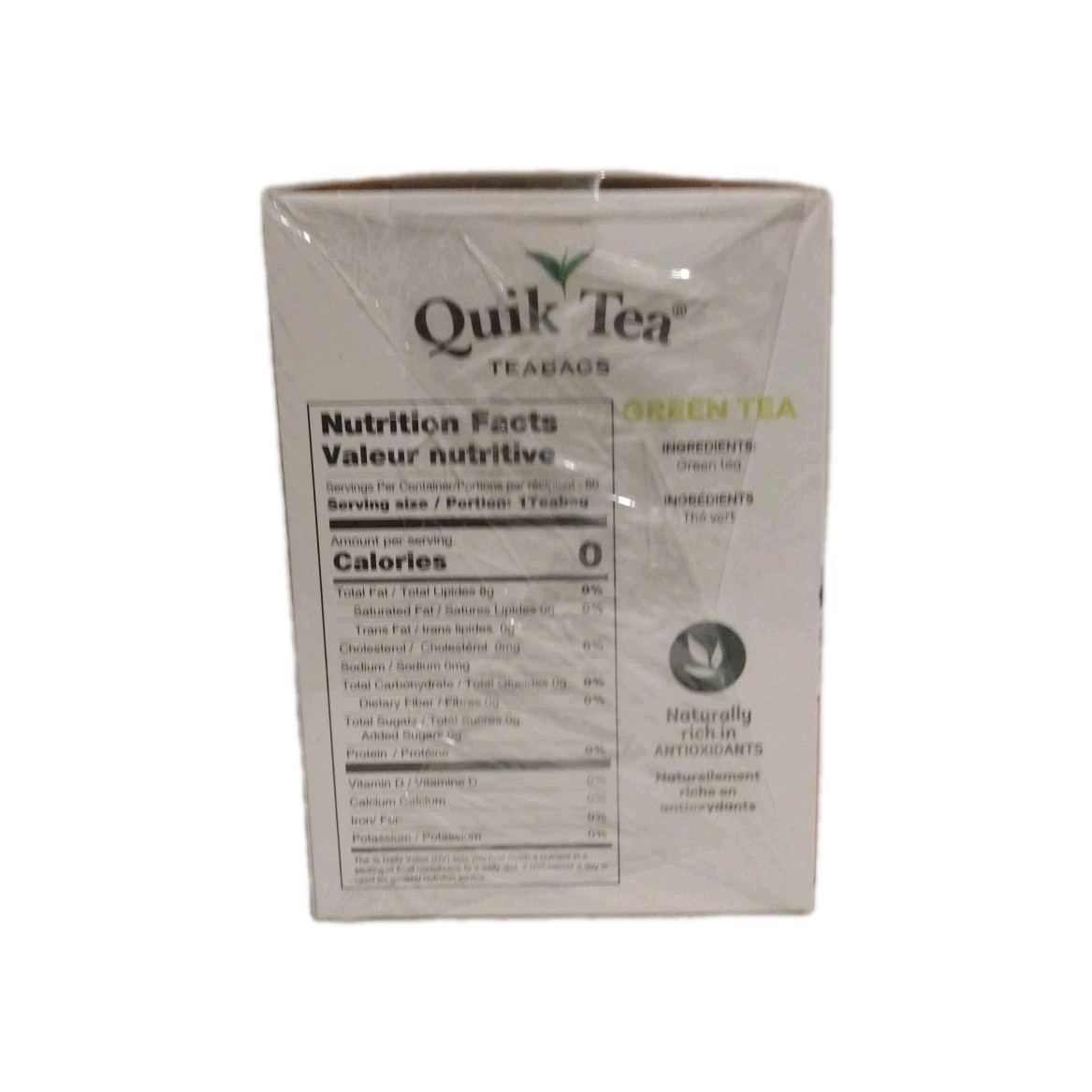 Quick Tea All Natural Tea Green Tea bags 1 Pack 60 Bags