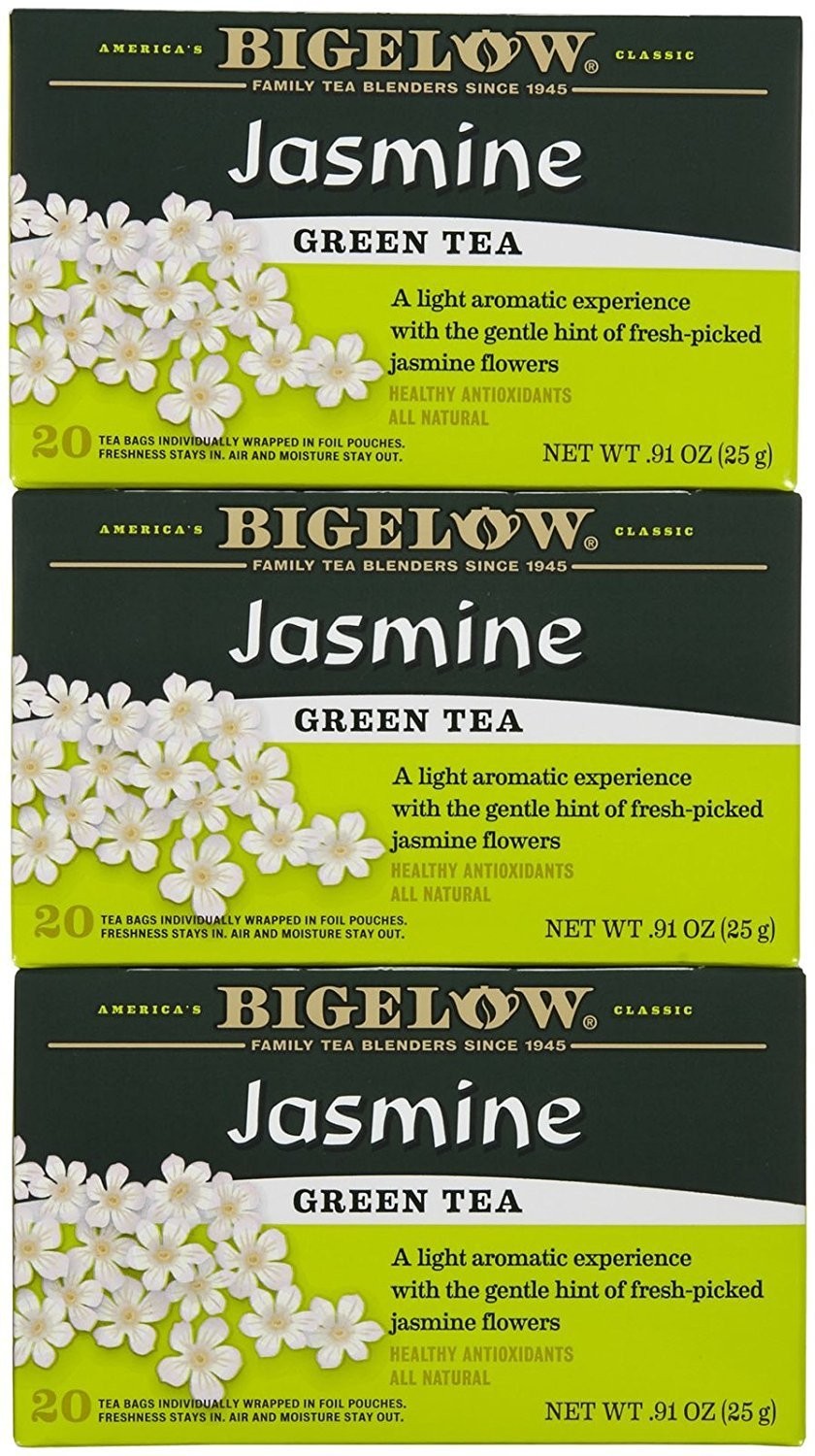 Bigelow Jasmine Green Tea Bags – 20 ct – 3 pk 20 Count (Pack of 3)