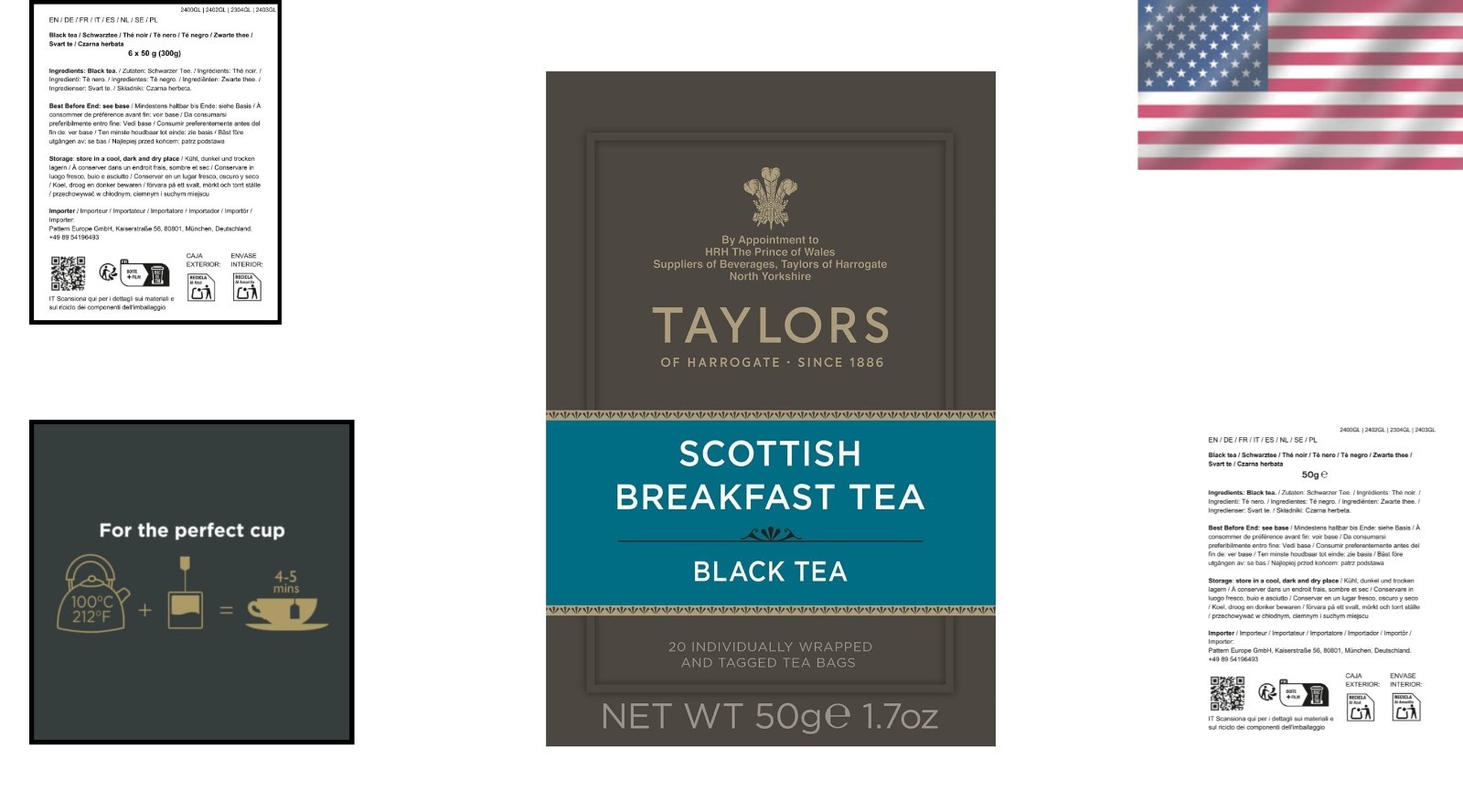 Individually Wrapped Scottish Breakfast Tea Bags – Full Flavor, High Caffeine