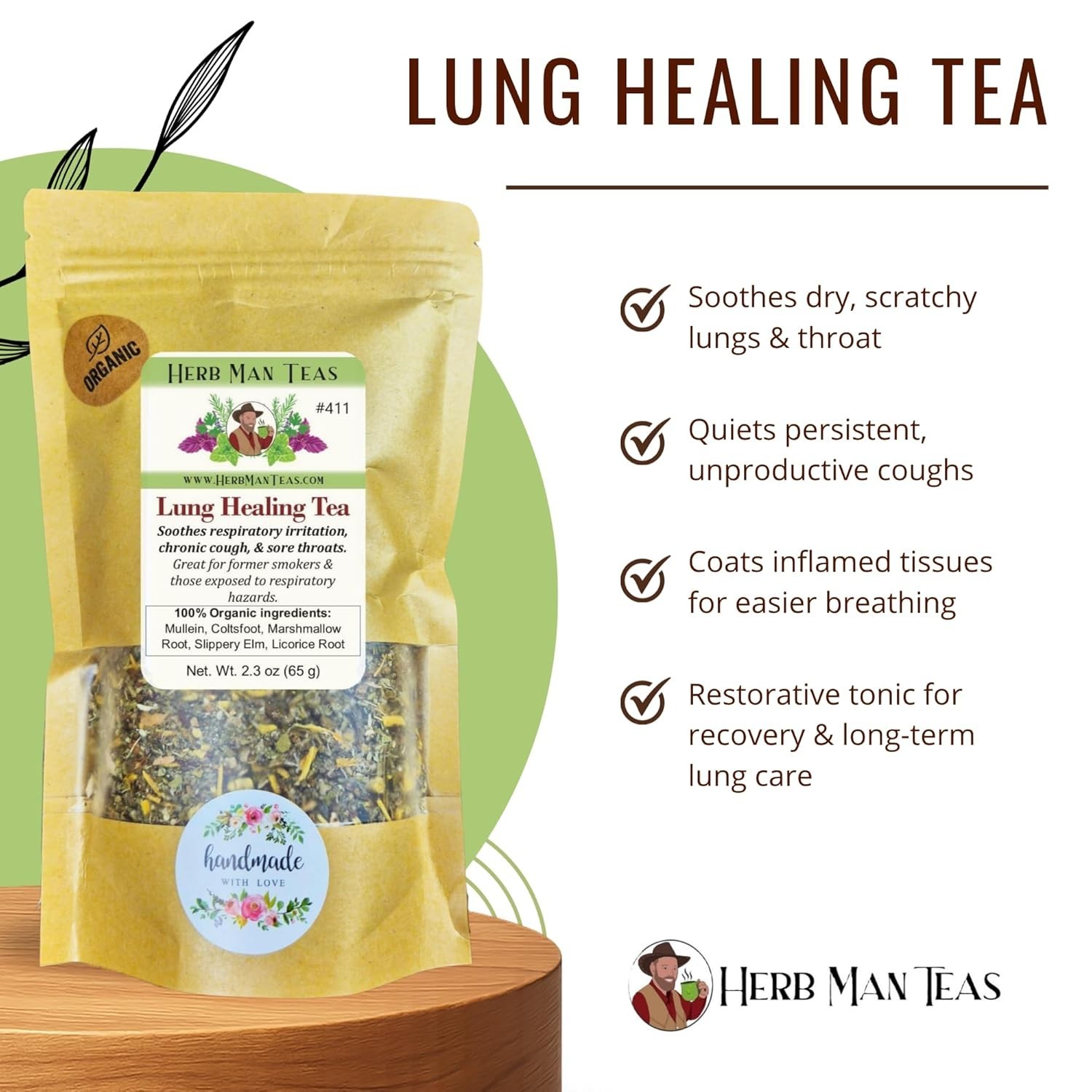 COUGH TEA – A natural lung tonic for dry respiratory conditions & sore throat