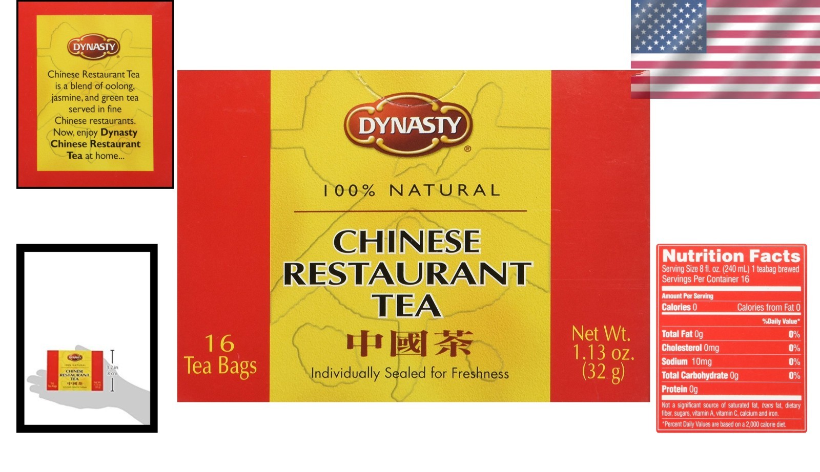 100% Natural Blended Tea from Fine Chinese Restaurants – 16 Teabags of Luxury