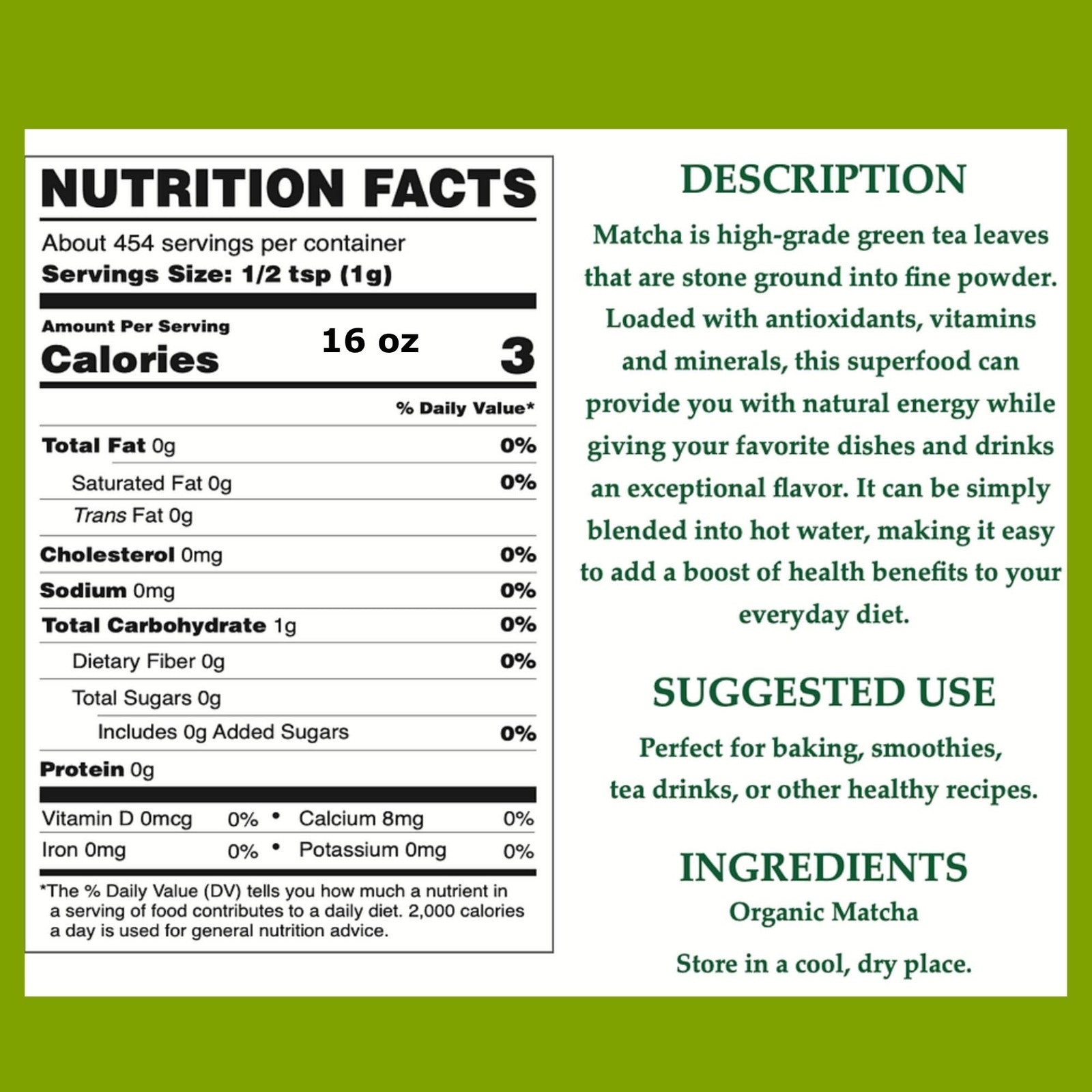 Cherie Sweet Heart Organic Matcha Green Tea Powder – Premium Culinary Grade, …
