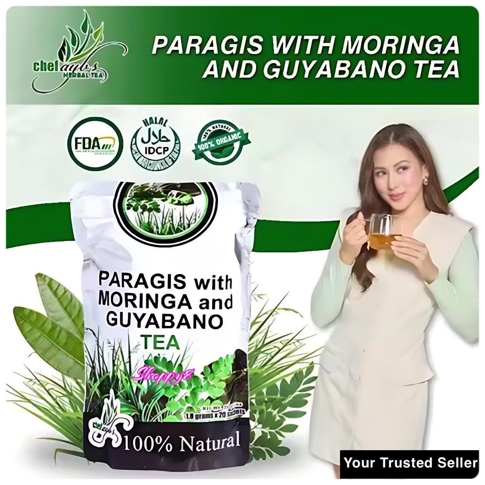 Chef Ayb’s Paragis with Moringa and Guyabano Tea (20 Tea bags)