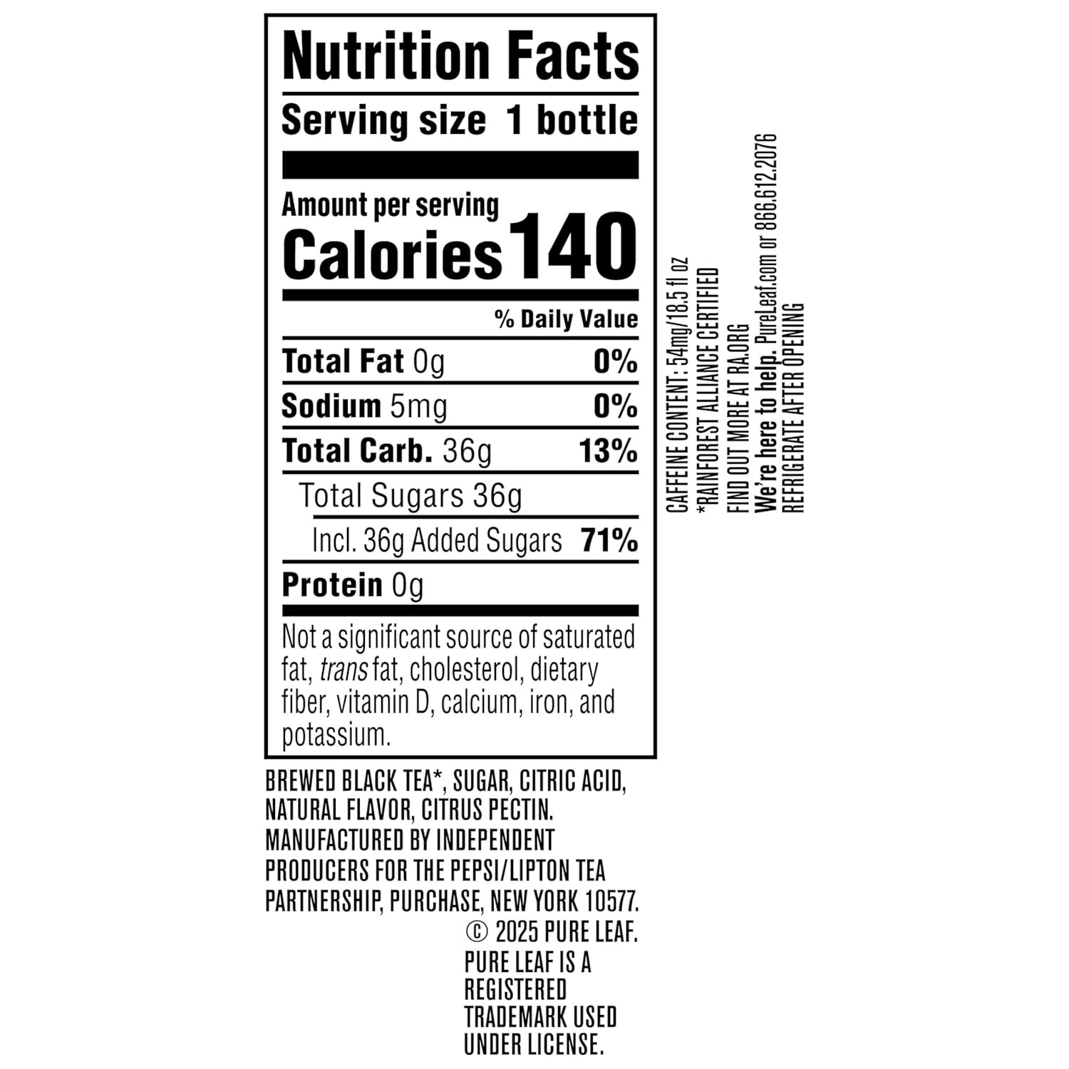 Iced Tea Blackberry 18.5 Fl Oz Bottles Pack of 12