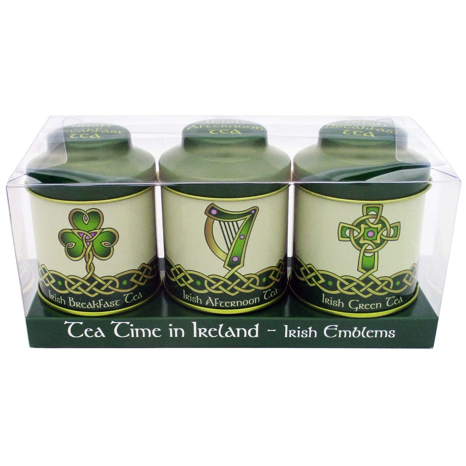 Tea Time in Ireland – Irish Icons Emblems 20g Set of 3 Tin Tea by Royal Tara