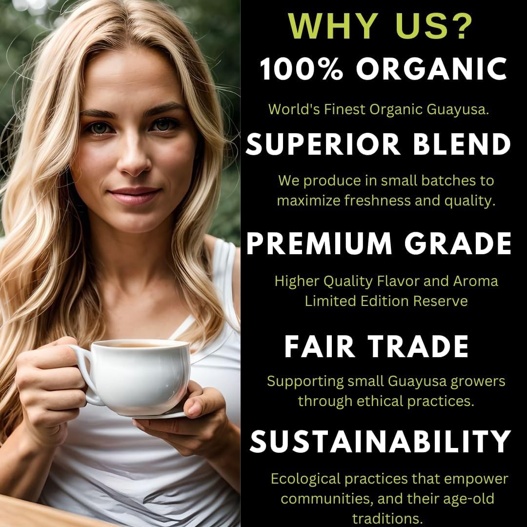 Amazonian Treasure, Organic Guayusa Tea Bags – 60 Count, Coffee Alternative, …