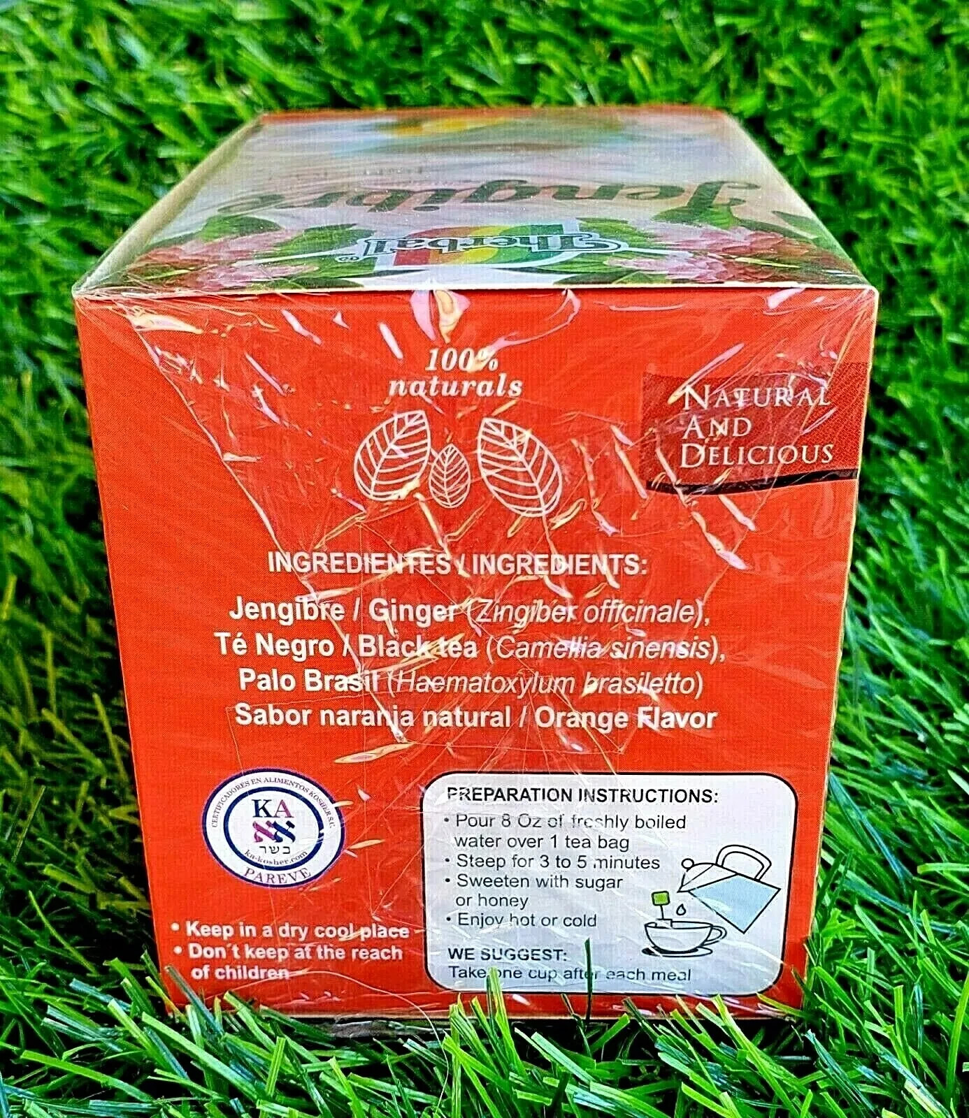 3 Boxes Te de Jengibre Ginger Tea (Zingiber officinale) 75 Bags 0.05oz Black Tea