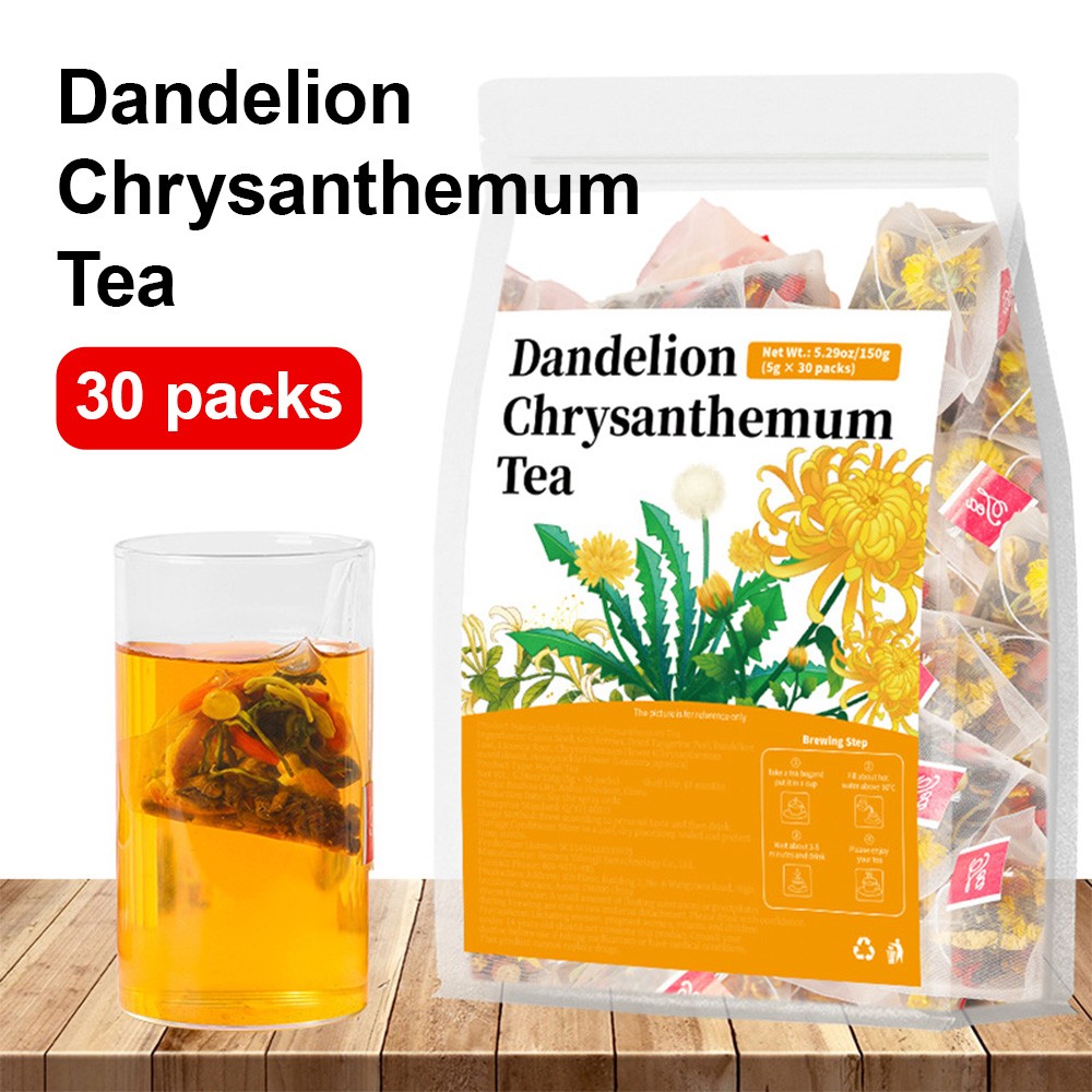 Dandelion Chrysanthemum Tea Cassia Seed 30 Individually Packaged Tea Bags 150 G