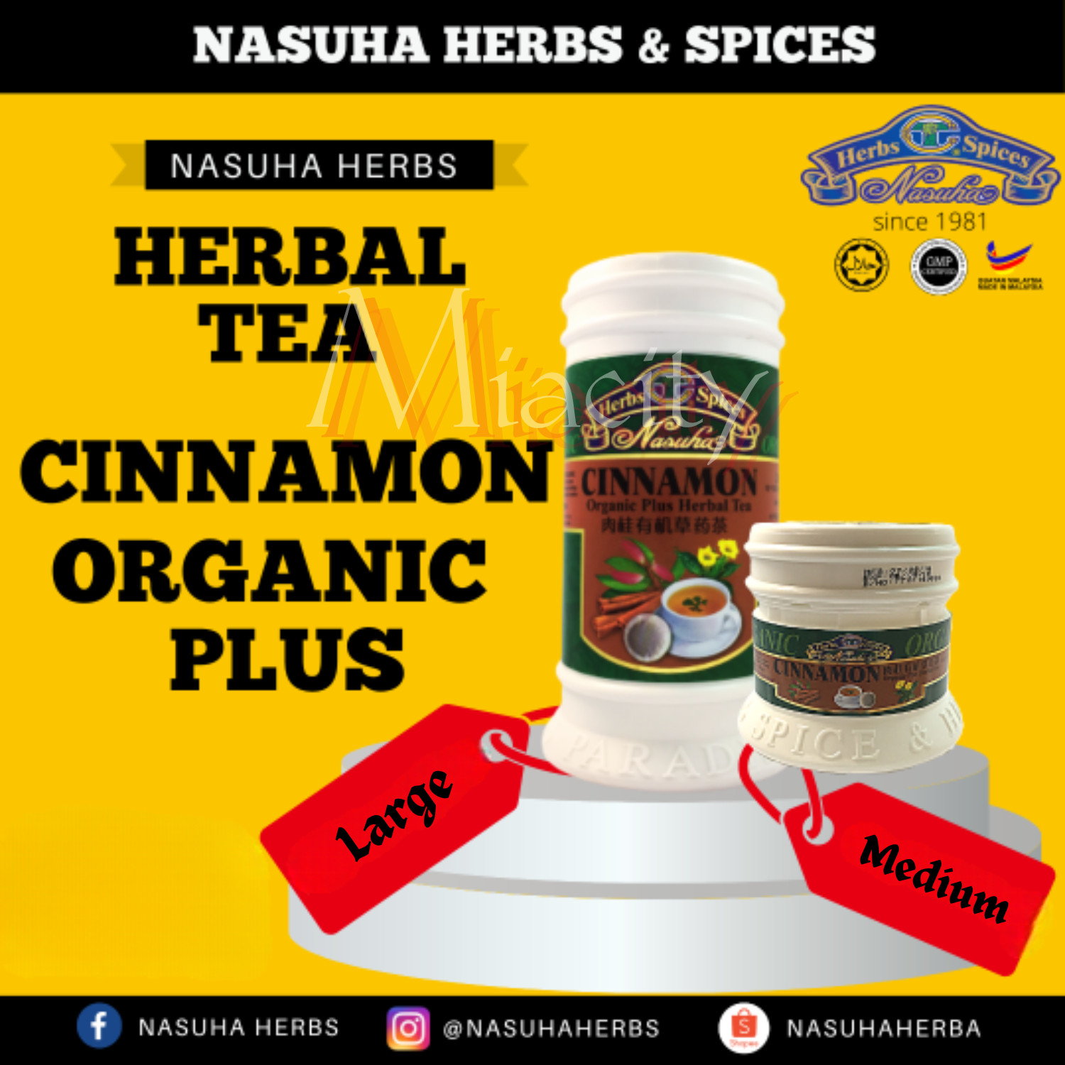 Herbs Spices 7 Flavours Organic Plus Herbal Tea 120g , 60g