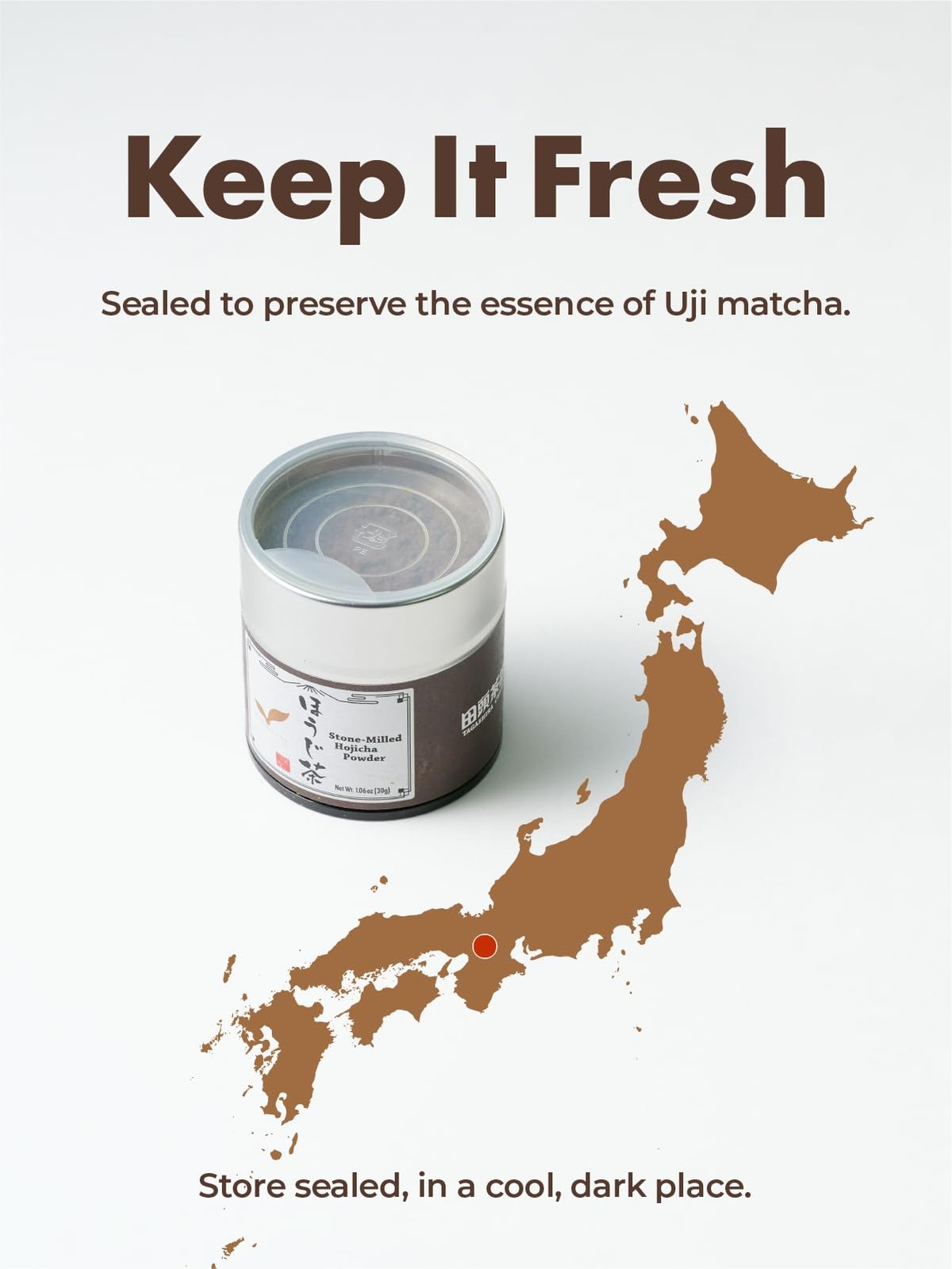 Hojicha Powder (30g/1.06oz) – Kyoto Uji, Stone Milled, Japanese Roasted Green…