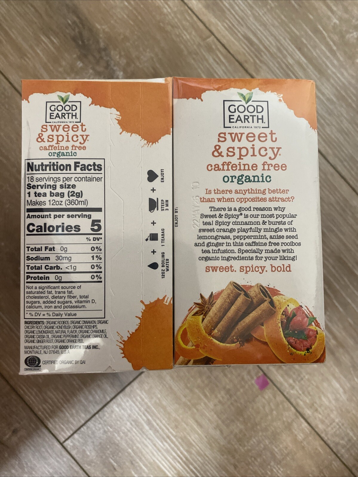 Good Earth Sweet & Spicy Organic Caffeine Free 4-Pack
