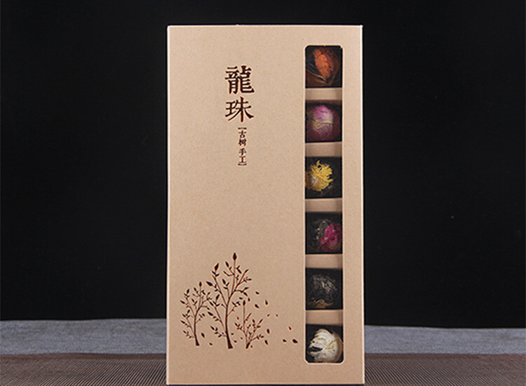 Yunnan Raw Pu’er Scented Tea 120g (18pcs) Handmade Dragon Ball Flowers Gift Box