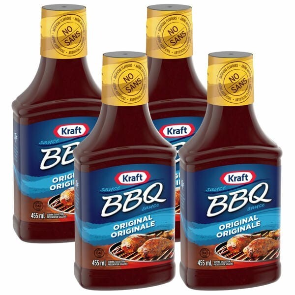 Kraft Original BBQ Sauce Quality Bulk Large 455ml/15.39oz (2/Case)-Canadian Made