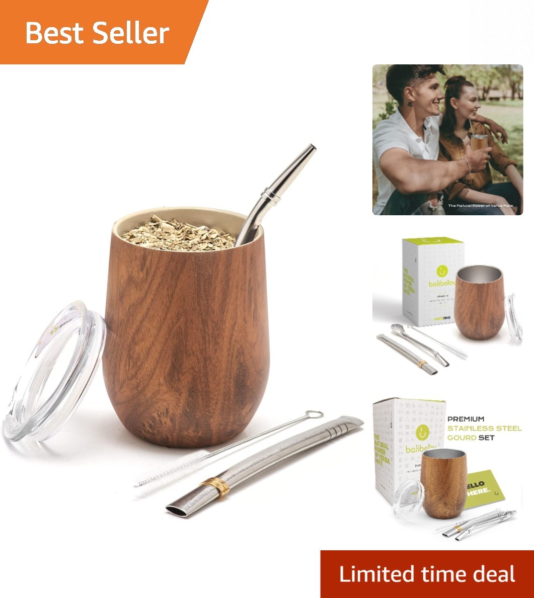 Multifunctional Stainless Steel Yerba Mate Gourd – Break Resistant, Portable