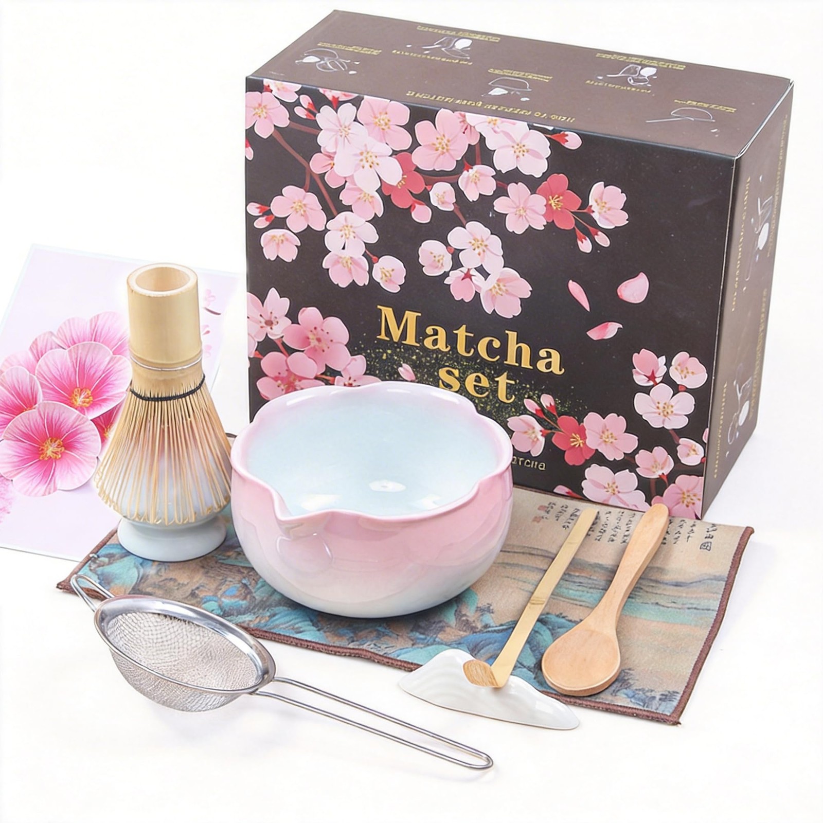 9 Pcs Matcha Set,Matcha Whisk Set,Matcha Kit,Complete Matcha Kit with Matcha …
