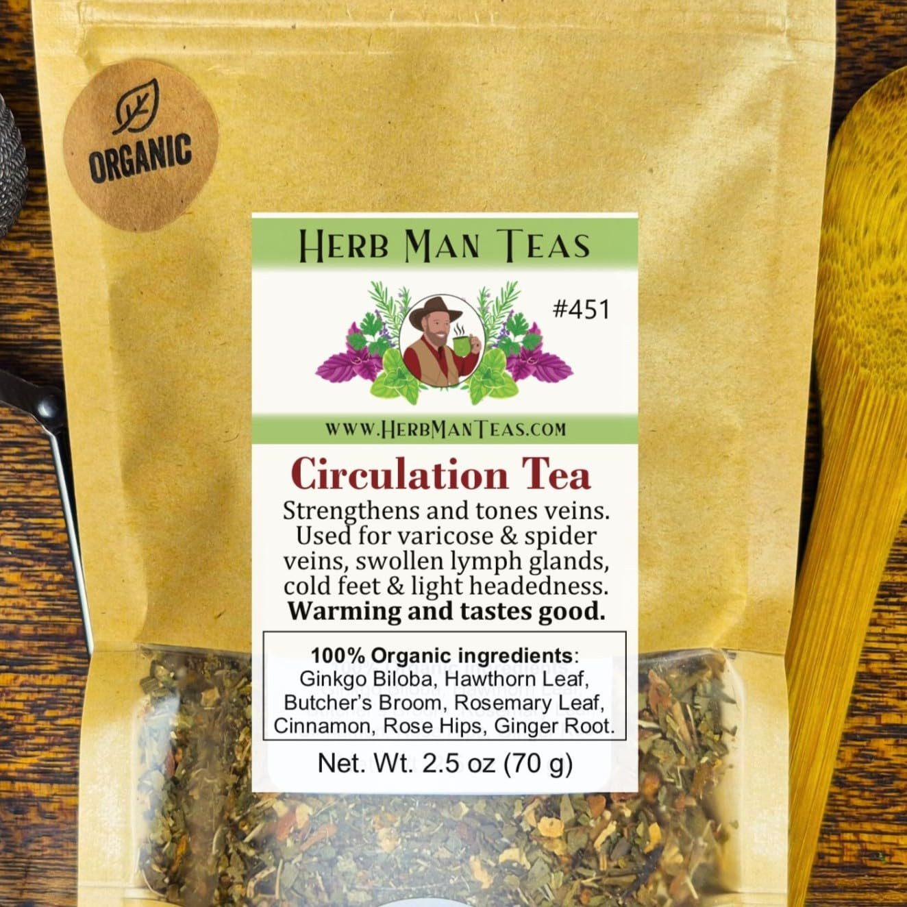 CIRCULATION TEA – Helps Strengthen and Tone Veins, Supports Warmth in the Extrem
