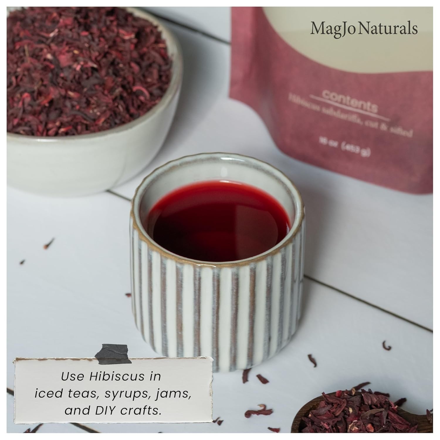 Sustainably Sourced Hibiscus Flowers – 16 oz Resealable Pouch for Freshness