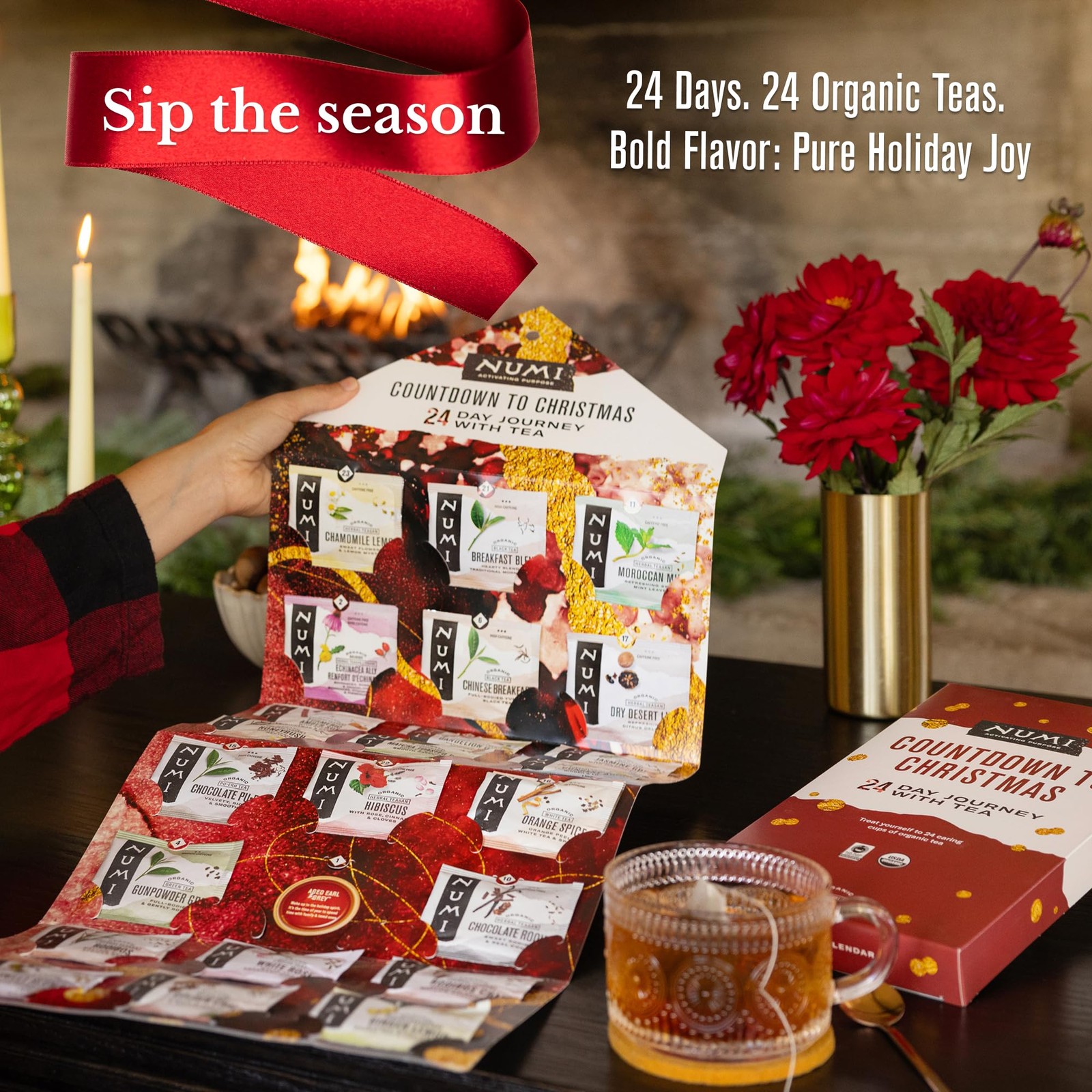 Best Numi Organic Tea Advent Calendar 2025 24 Days of Fair Trade Teas Christmas