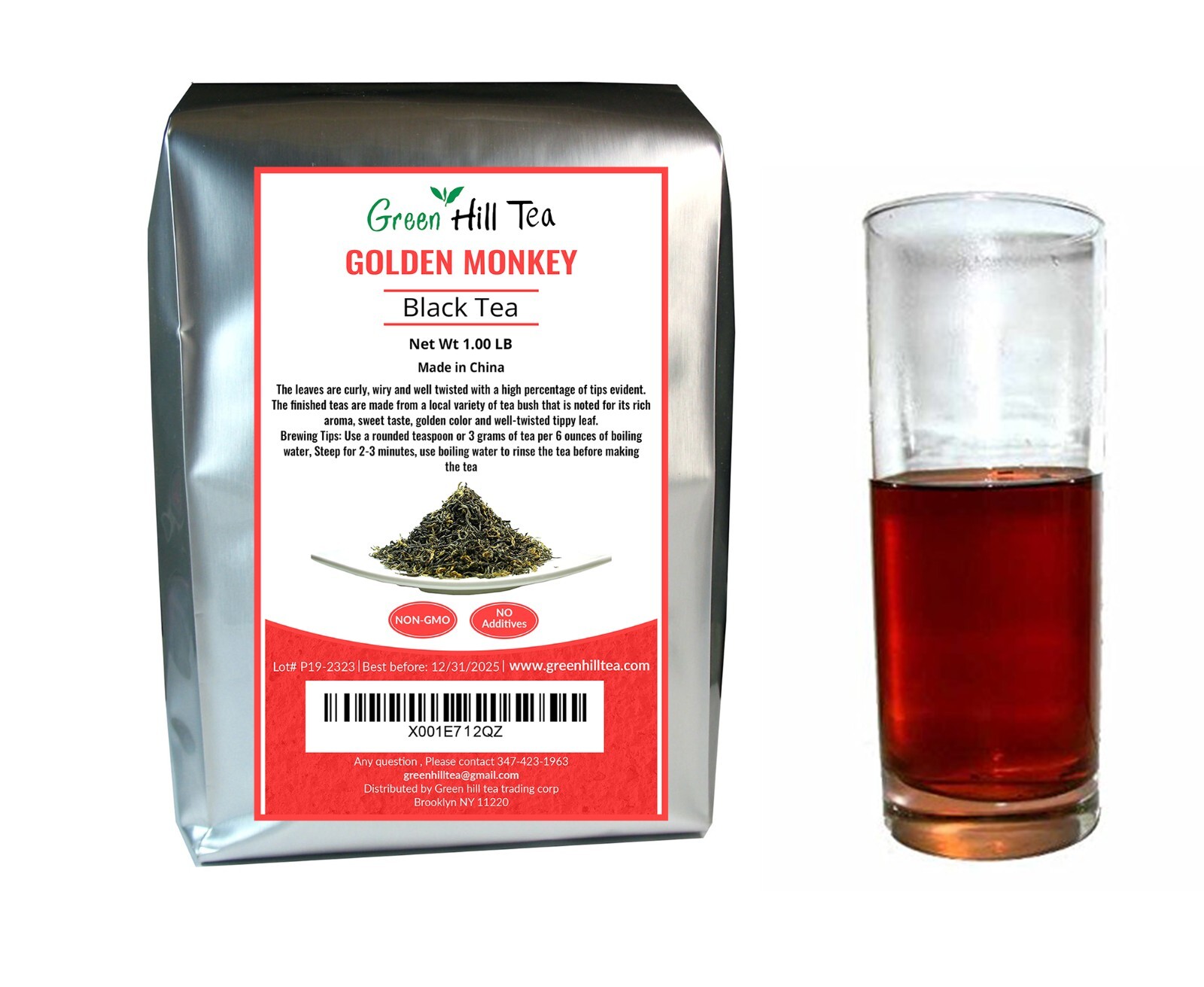 Organic Golden Monkey Fujian black tea premium loose leaf tea 1 LB Bag