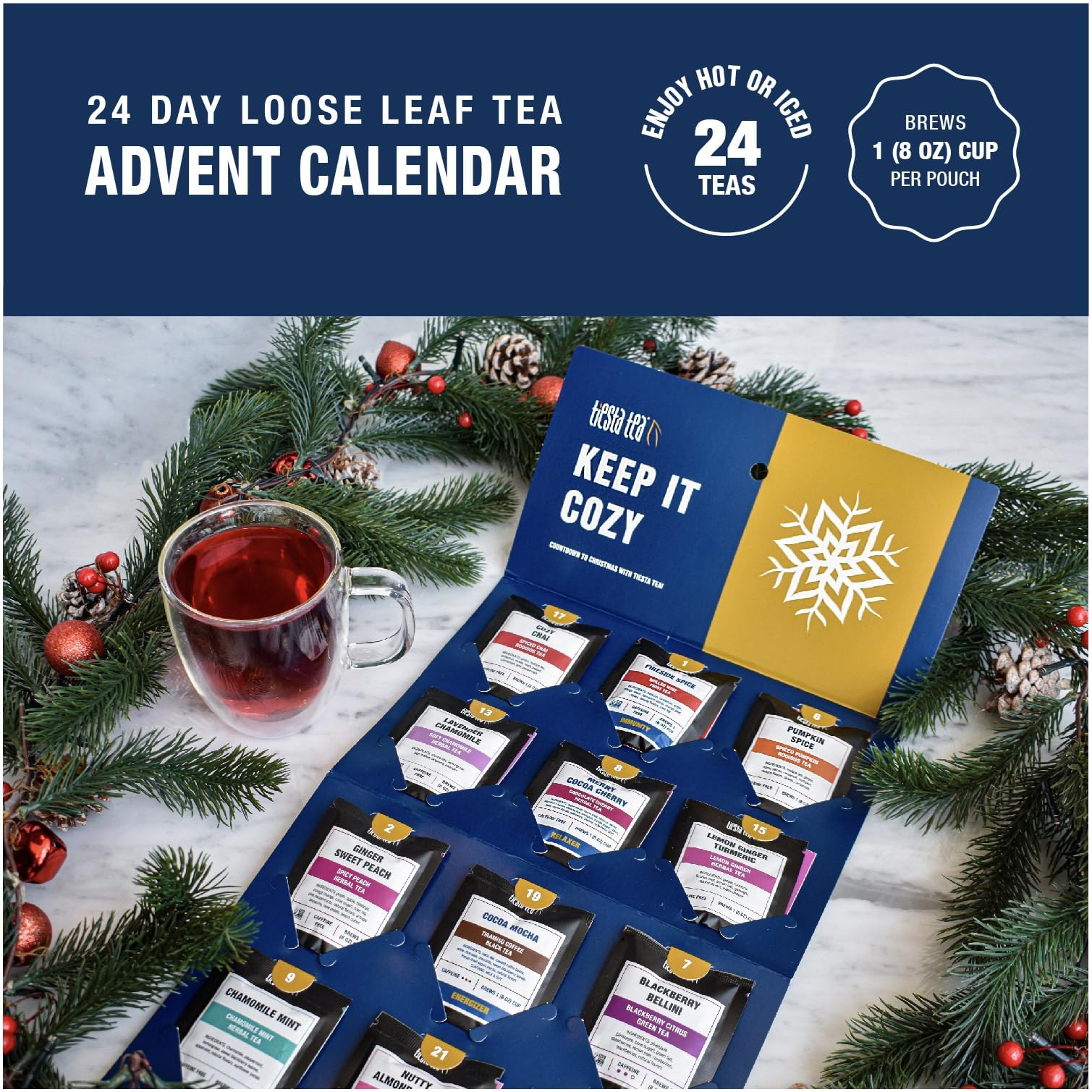2025 Advent Calendar, 24 Unique Mother’s Day Loose Leaf Blends, Limited Editi…