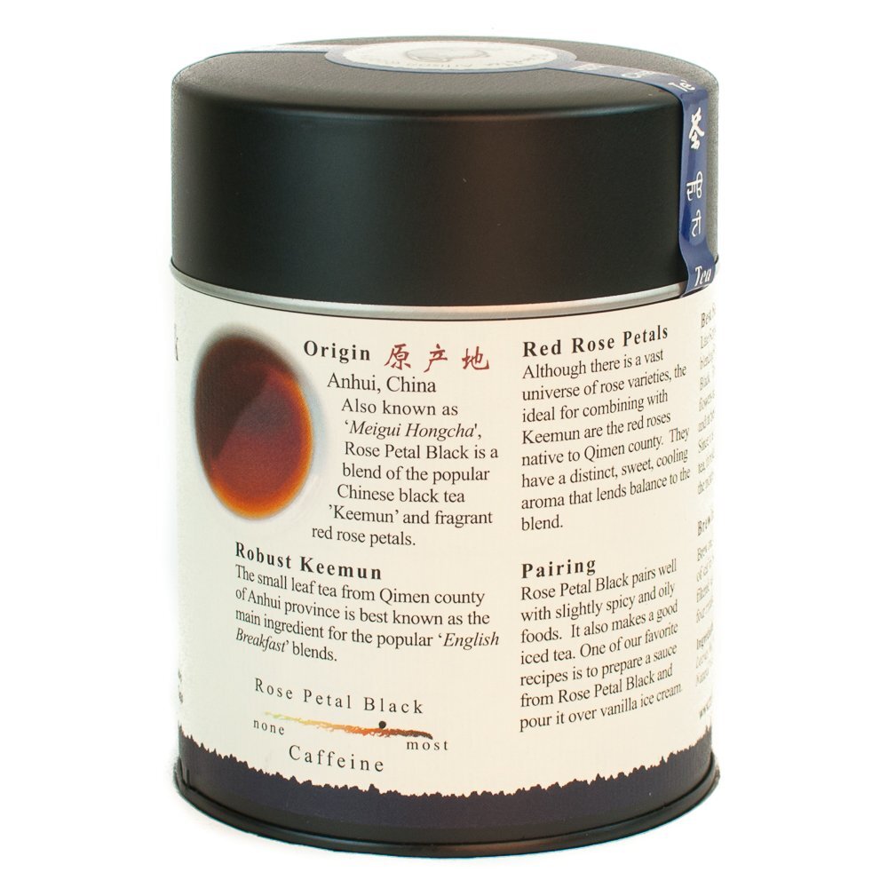 Rose Petal Black Tea 4 Ounce Scented Sweet Floral Blend Keemun Tea