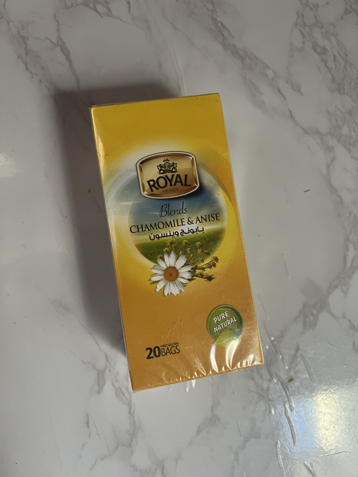 Chamomile Anise Herbal Tea 100 % Natural 20 Tea Bags بابونج و ينسون