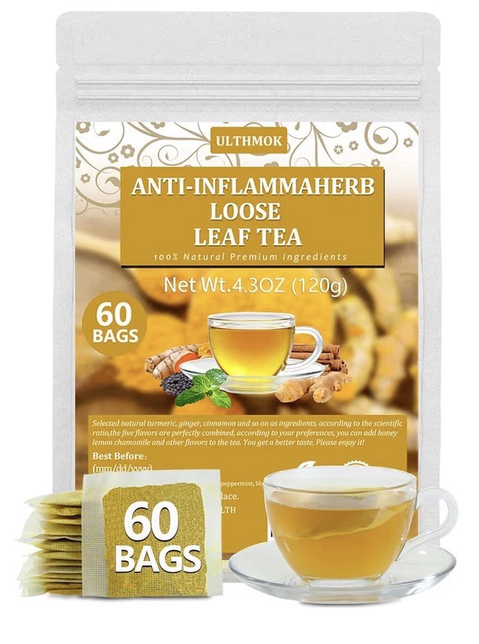ULTHMOK Anti-Inflammaherb Loose Leaf Tea Herbal Natural 60 Tea Bags