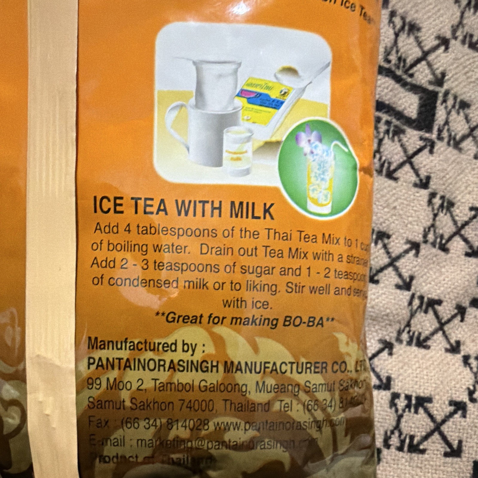 Pantai Norasingh Thai Tea Mix Powder 16 oz (1 lb / 454 g) Pantry Thai