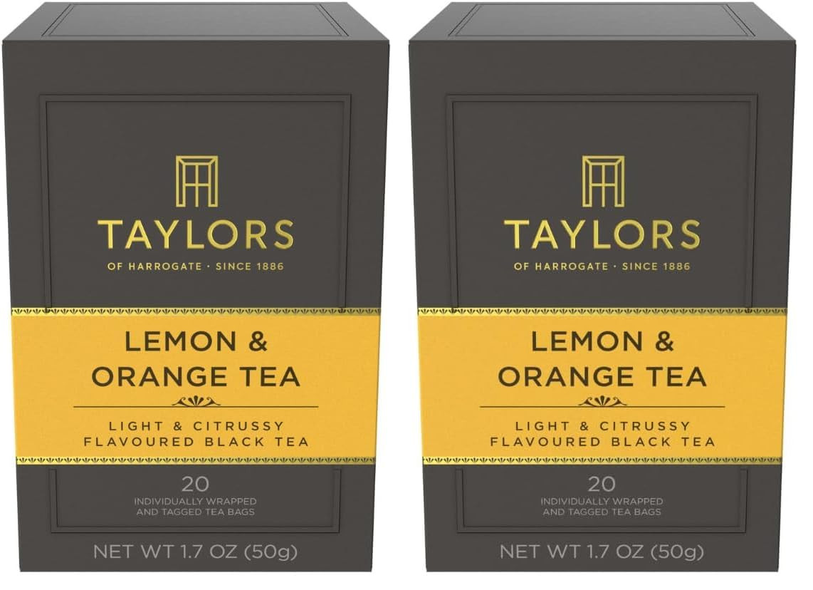 Lemon & Orange, Black Tea, Individually Wrapped Bags, 100 Count (Pack of 1), Cit