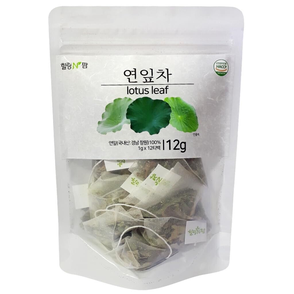 [GAGOPA] Korean Natural Lotus Leaf Herbal Tea 1g x 12 Teabags (5-Pack, 50ea)