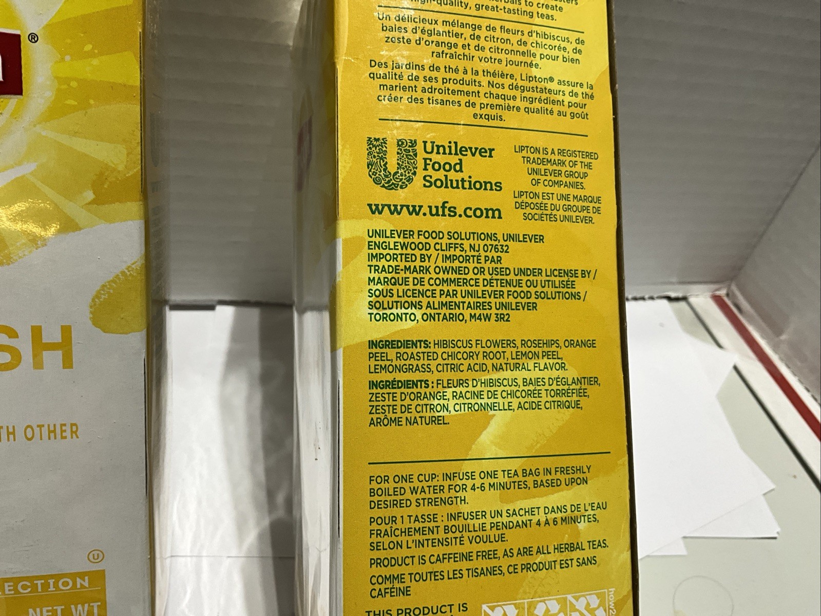 LIPTON REFRESH LEMON TEA BAGS Lot Of 2 Sealed Boxes Of 28 Best By 4/27