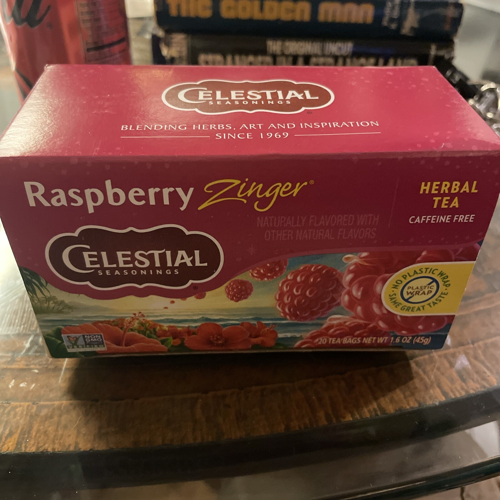 1x Box Celestial Seasonings Raspberry Zinger Herbal Tea | 20 Bags Each | 1.6oz