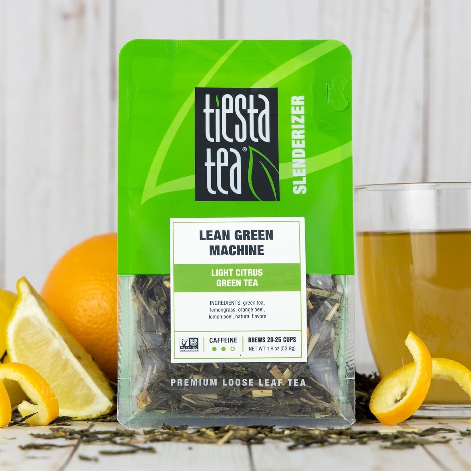 Lean Green Machine, Loose Leaf, Light Citrus Green, Blend, Medium Caffeinate…