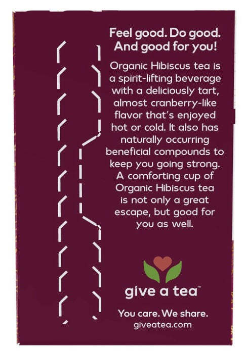 Organic Hibiscus Tea – 24 Tea Bags, 1.7 oz (48 g), by NOW