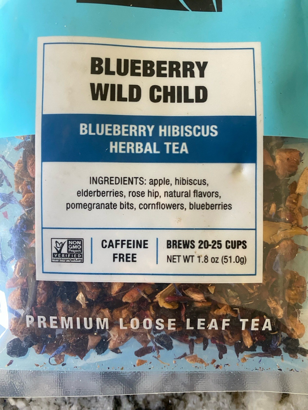 2 bags Blueberry Wild Child By: Tiesta Tea Loose Leaf w/ Apple, Hibiscus 40 Cups
