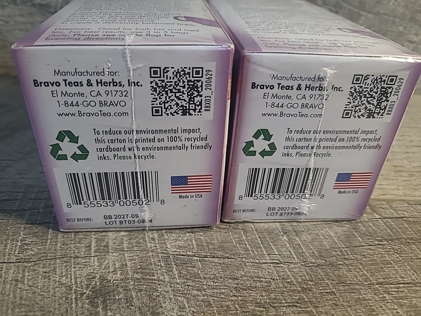 Cholesterol Health Tea 20 Bags By Bravo Tea & Herbs X2 BOXES Expires 9/2027