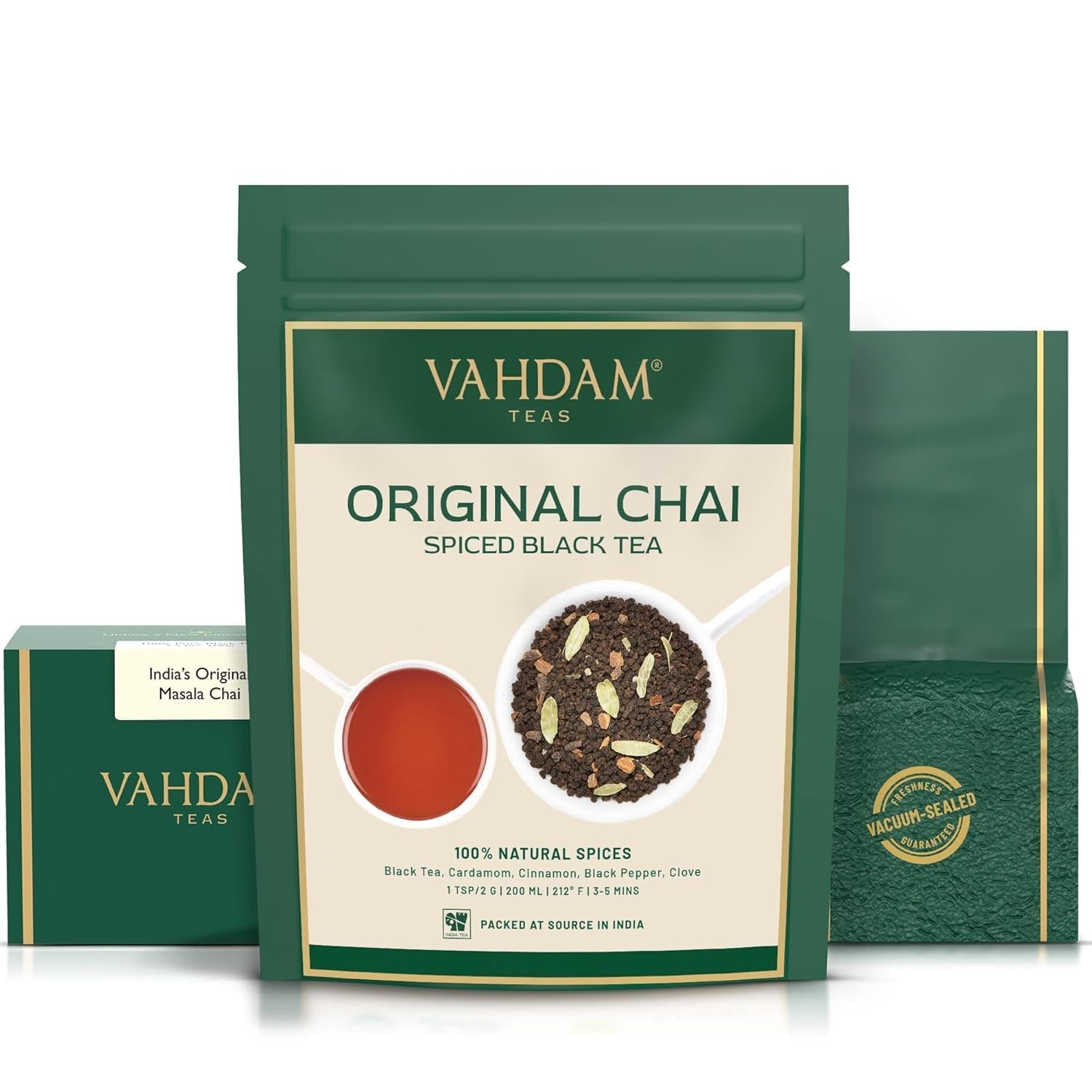 Loose Leaf Masala Chai Tea 50 Cups Black Cinnamon Cardamom Cloves