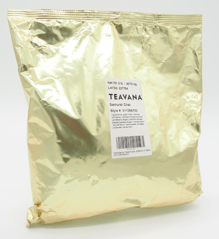 TEAVANA Original SAMURAI CHAI Bagged Tea Green Mate Rooibos 2lb FACTORY SEALED