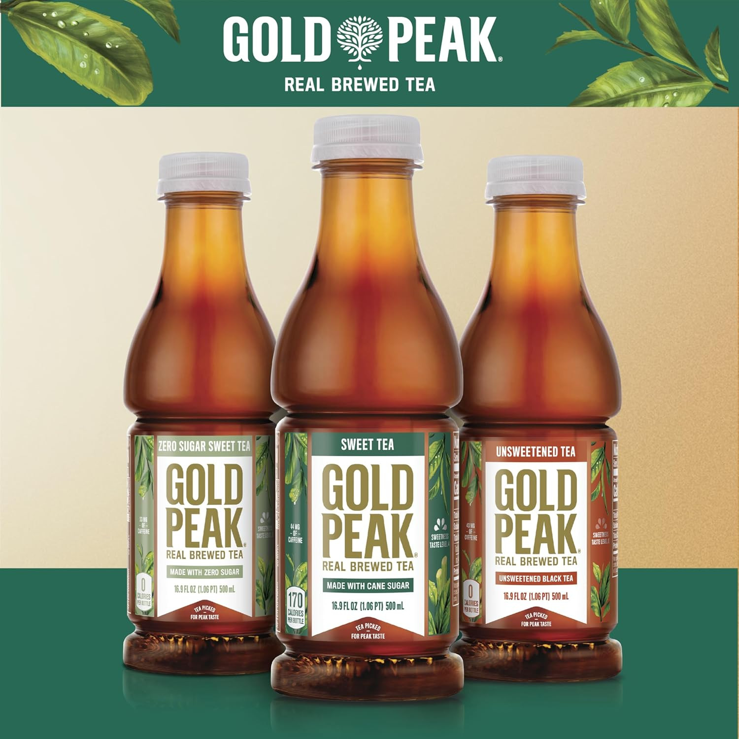 Gold Peak Tea, Sweet Tea, 16.9 Fl Oz, 6 Pack