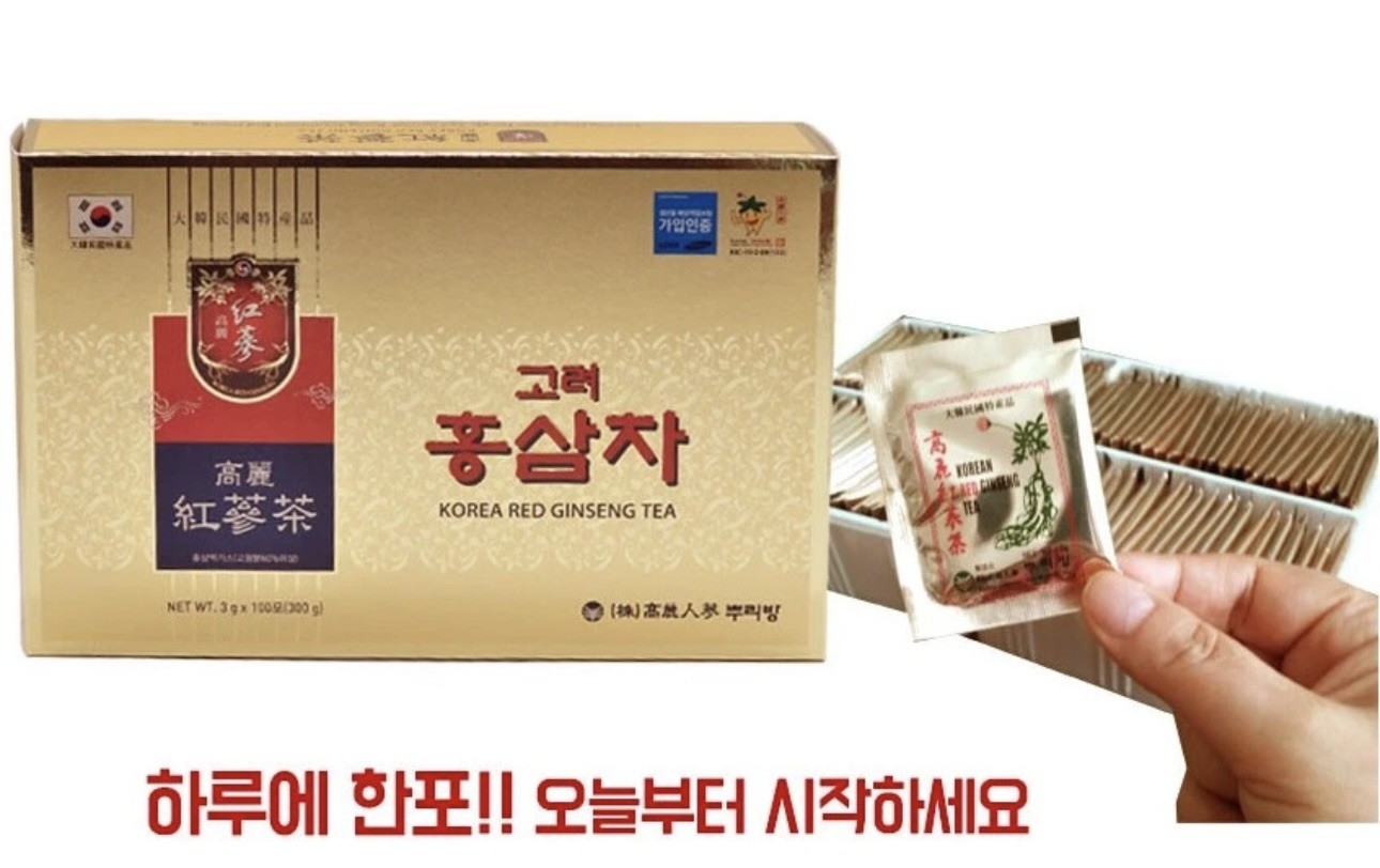 Korean No.1 Red Ginseng Mild Instant Tea Bag Pack 100 Packets Made in korea NEW