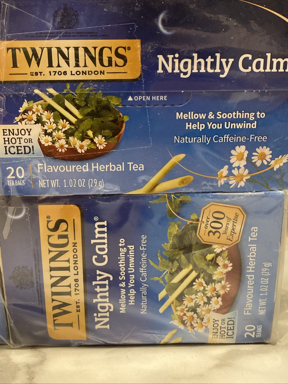 2 Pack – Twinings Nightly Calm Herbal Tea Bags – 20 Count Each