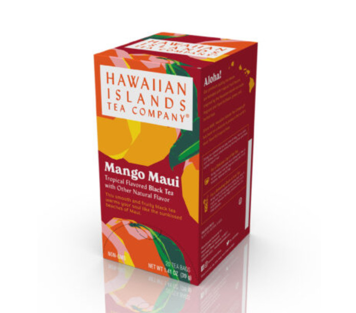 Hawaiian Islands Mango Maui Tropical Black Tea, All Natural – (20 Tea Bags Per