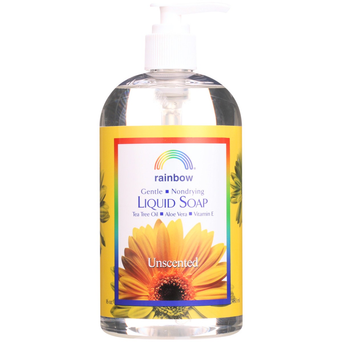 16 Oz Rainbow Unscented Liquid Soap Gentle Hand Wash Tea 1 Pack